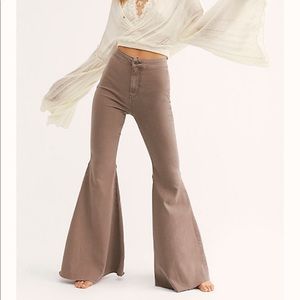 Free People flare high rise denim. WORN ONCE.